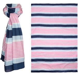 KATOENEN FOULARD MARIBELLE BLAUW ROZE BATELA
