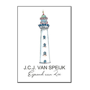 A6 VUURTOREN JCJ VAN SPEIJK NOORDWIJK AAN ZEE KAART