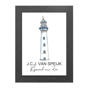 POSTER VUURTOREN EGMOND AAN ZEE