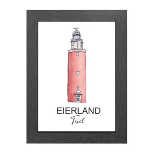 POSTER VUURTOREN EIERLAND TEXEL