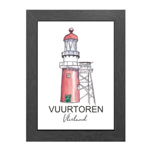 POSTER VUURTOREN VLIELAND