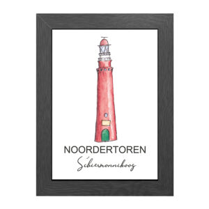 POSTER VUURTOREN NOORDERTOREN SCHIERMONNIKOOG