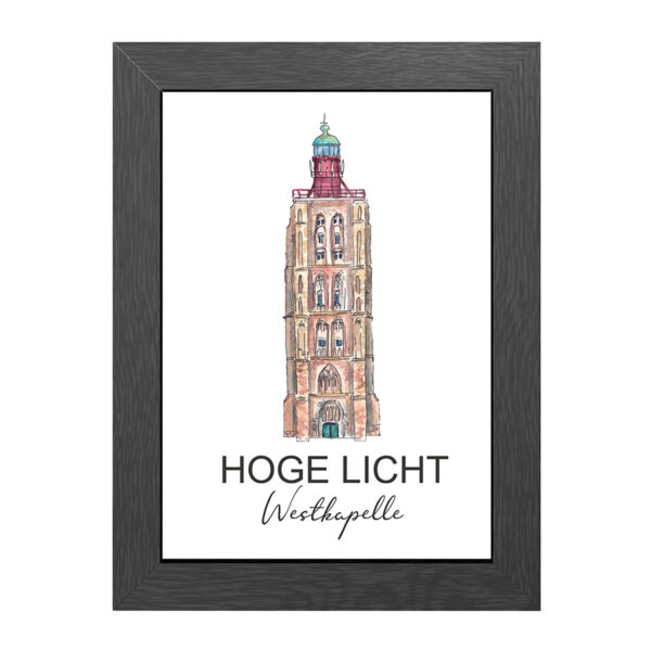 POSTER VUURTOREN HOGE LICHT WESTKAPELLE