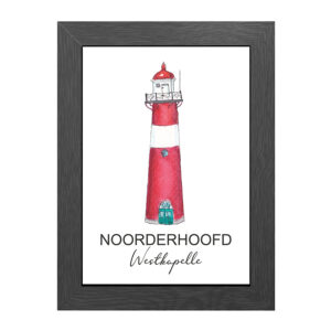 POSTER VUURTOREN NOORDERHOOFD WESTKAPELLE