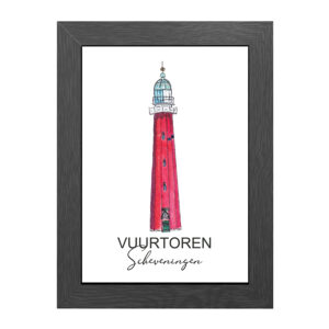 VUURTOREN SCHEVENINGEN POSTER