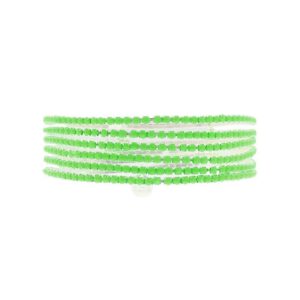 6-DELIGE GROENE CRYSTAL ARMBAND