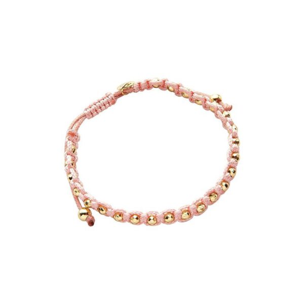 ROZE ARMBAND GOUDEN BALLETJES "INDIAN SUMMER"