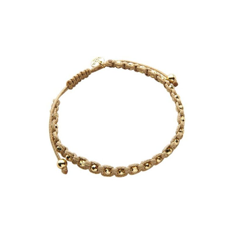 Brown bracelet with golden balls "Indian summer" - Biba