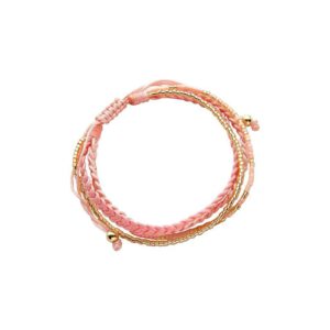 ROZE VIERDELIGE ARMBAND "INDIAN SUMMER"