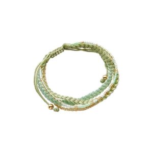 GROENE VIERDELIGE ARMBAND "INDIAN SUMMER"