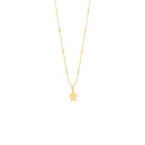 MAT GOUDEN SCHILDPAD KETTING BALLETJES