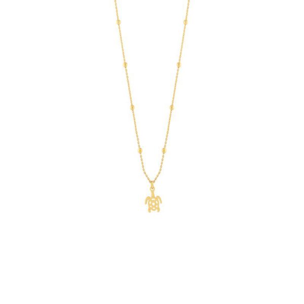 MAT GOUDEN SCHILDPAD KETTING BALLETJES