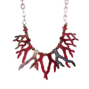 RODE KORAAL RESIN KETTING