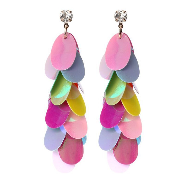 Multicoloured gold resin summer earring - Biba