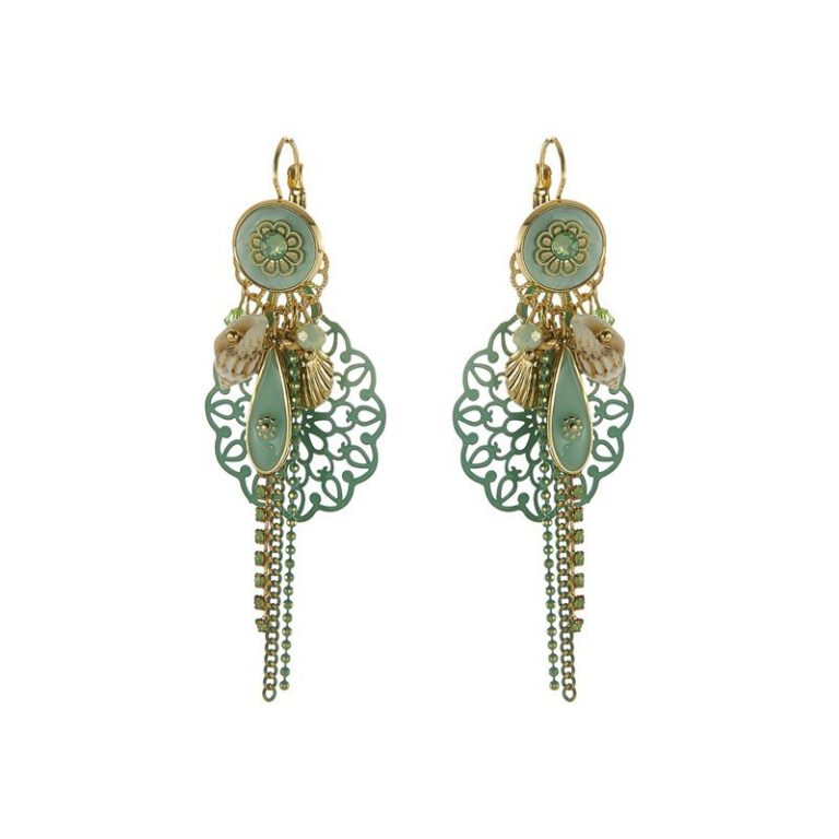 Gold-green summer earring saint-tropez - Biba
