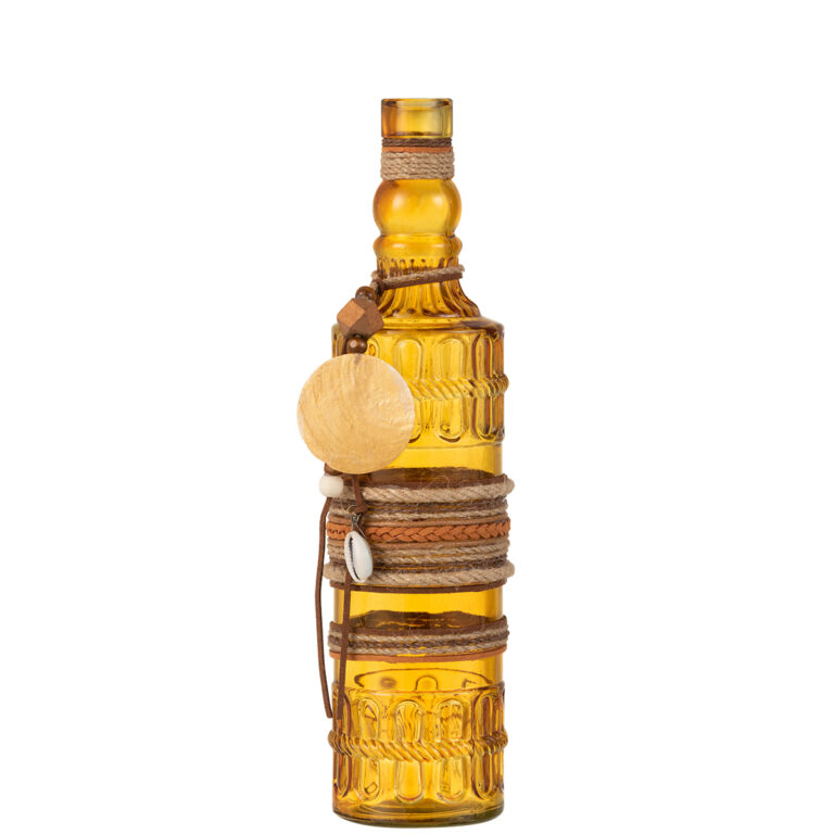 Bottle decoration shell ochre - J-line