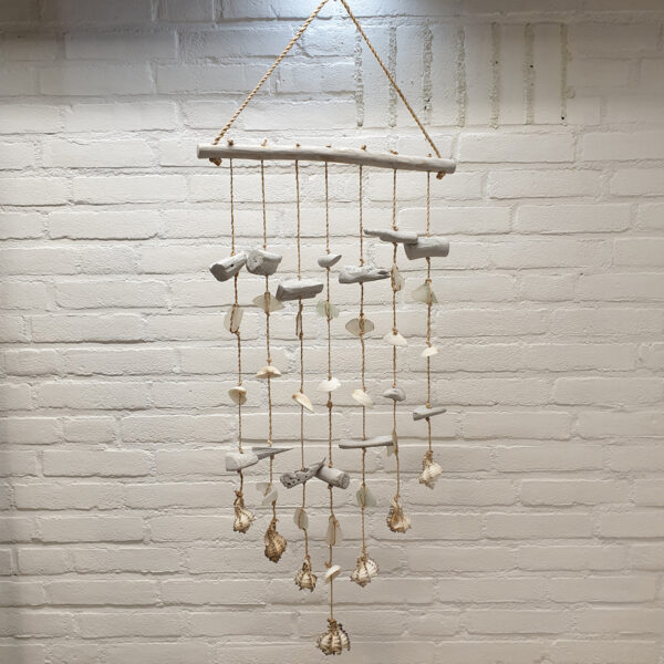 GRIJZE WINDCHIME GLAS-SCHELPEN - PARLANE