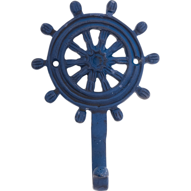 Blauer Steuerrad-Wandhaken