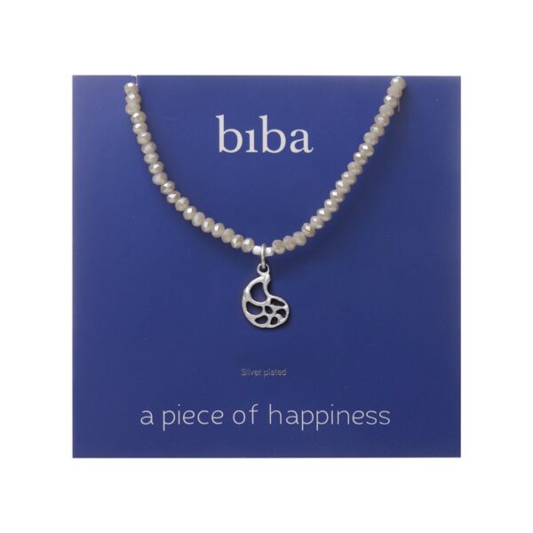 BEIGE KETTING ZILVEREN HOORNSCHELP