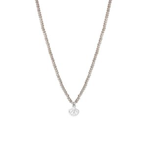 BEIGE KETTING ZILVEREN SCHELP