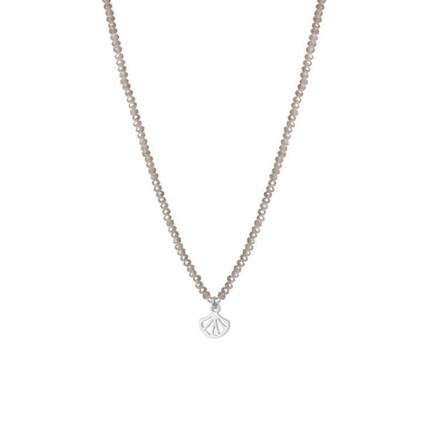BEIGE KETTING ZILVEREN SCHELP