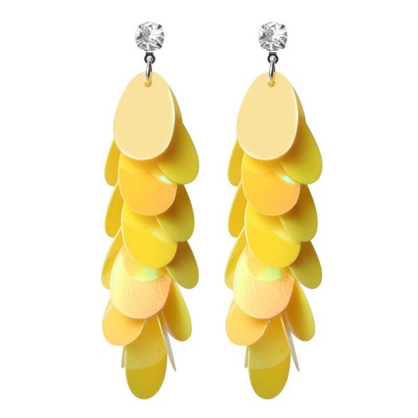 GELE ZOMERSE RESIN OORBEL ZILVER