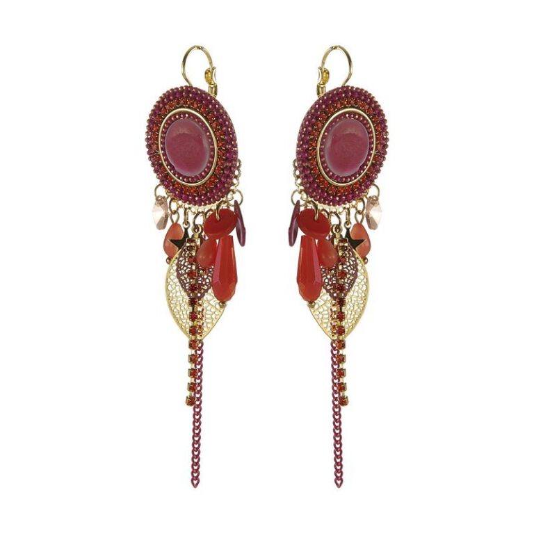 Dark pink gold earring Saint-Tropez - Biba