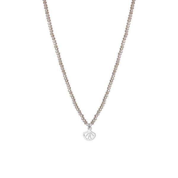 Beige schelp klein kralen ketting