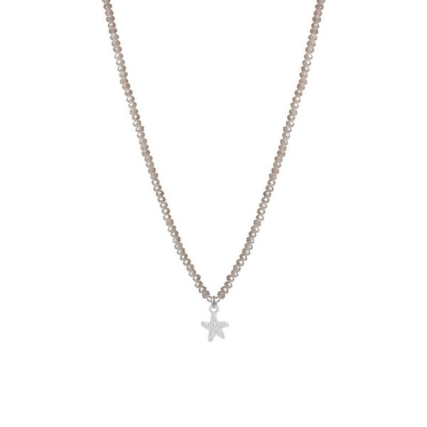 Beige zeester kralen ketting