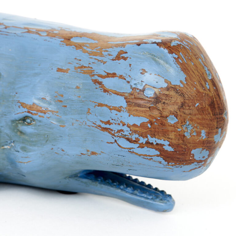 Blauer Pottwal Holzoptik