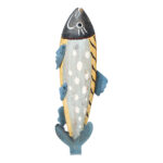 Grauer Fisch-Wandhaken - Batela