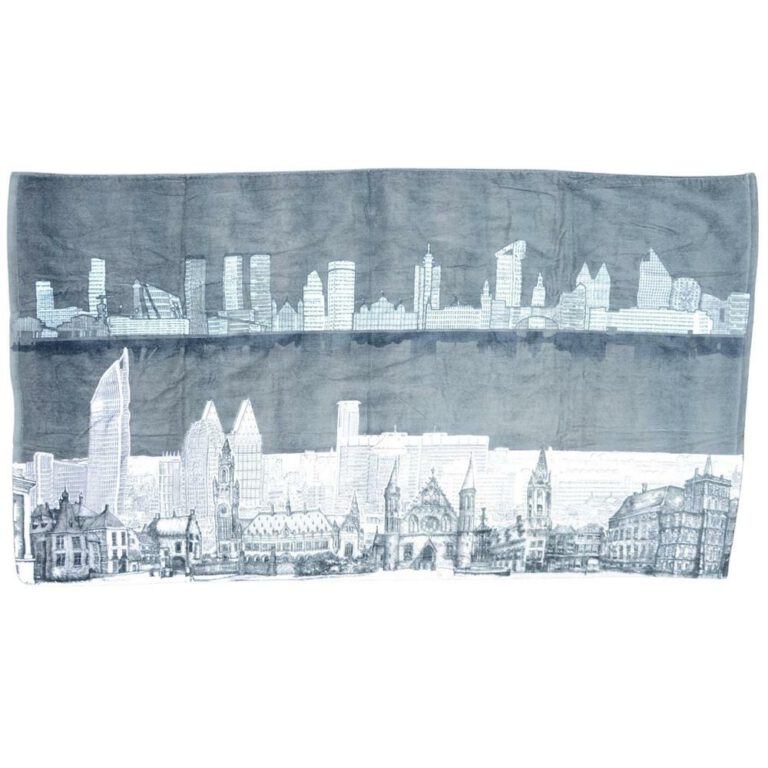 Beach towel The Hague Skyline