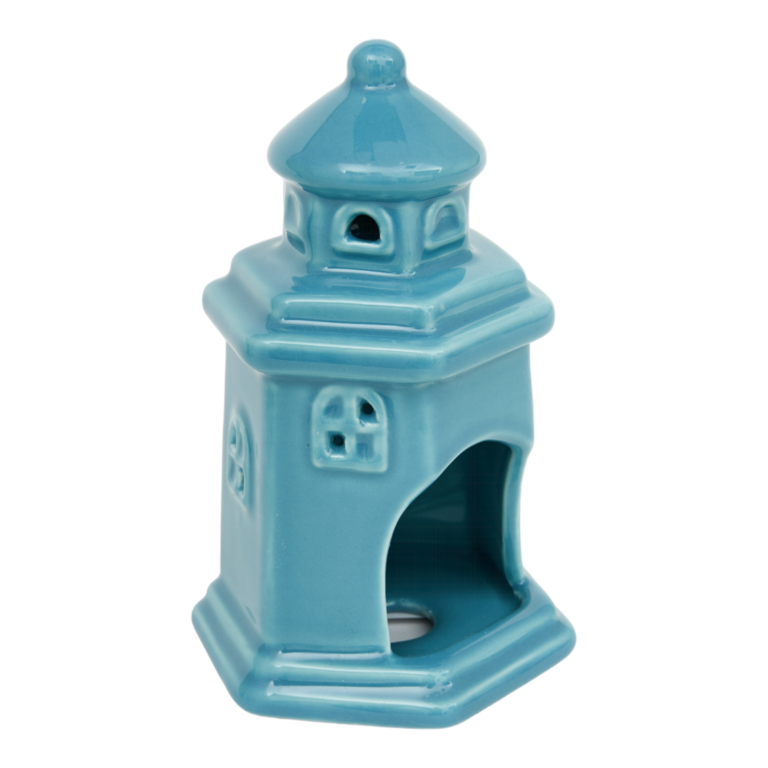 Tealight holder green lighthouse ceramic - Batela