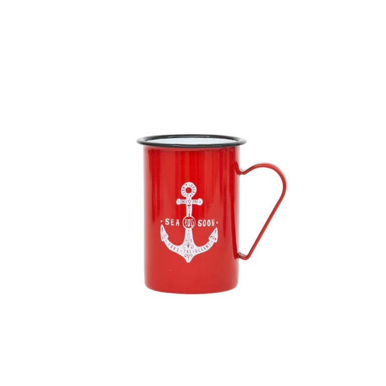 Emailleschale Anker rot 8x11,5- BATELA