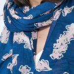 Blau-rosa Baumwollfoulard Alg - Batela – Bild 2
