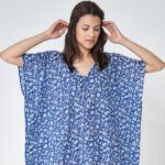 Kobaltblau-weiße Strandtunika Matisse