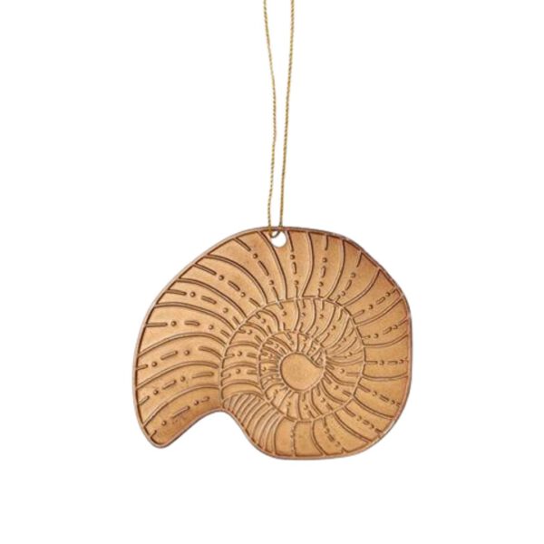 Gouden schelp metalen hanger - Batela