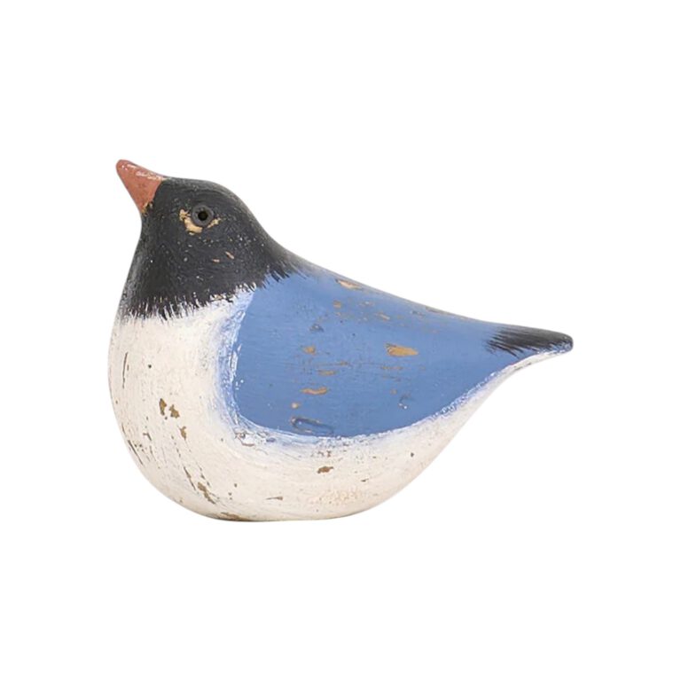 Kleine blaue Vogelstatue