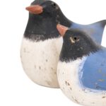 Kleine blaue Vogelstatue